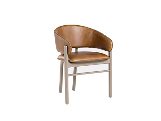 Nordic Entry Luxury Solid Wood Dining Chair Negotiation Chair Italian Style Leisure Chair Modern Simple Chair Middle Ancient Table and Chair Back Chair 3d model