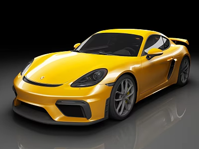 Stylish Yellow Sports Car Exterior Design With Sleek Aerodynamic Body And Alloy Wheels 3d model