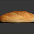 Freshly Baked Golden Oval Bread Loaf With Scored Surface And Crispy Crust