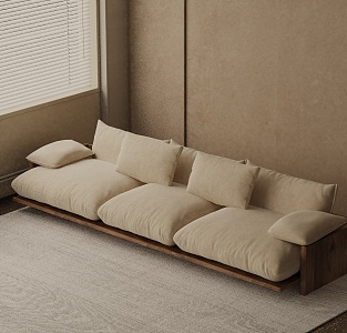 Three-seat sofa 3d model