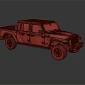 Green Jeep Style Four Door Pickup Truck With Off Road Alloy Wheels