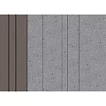 Modern Interior Gray Terrazzo Background Wall With Wooden Panel Design 3d model