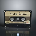 Retro Linkin Park CR Dubbing Audio Cassette With Modern Computer Setup 3d model