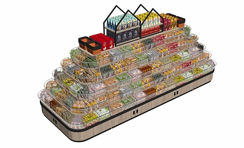 Rainbow five-layer counter 3d model