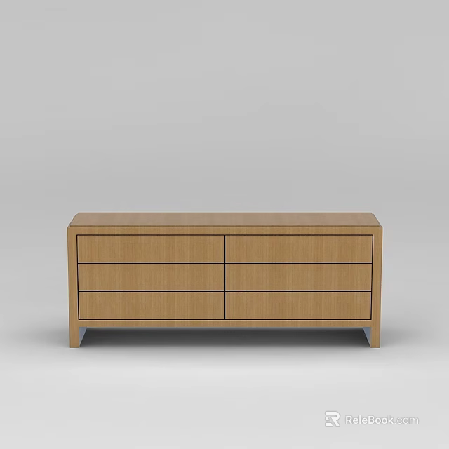 Tech Exhibition Hall Display Featuring Modern Wooden Drawer Cabinet With Sleek Design 3d model 