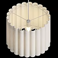 Modern Fabric Pendant Lights With Pleated Design In Beige And Grey Shades