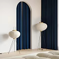 Vitra Quiet Wind Floor Lamp Xuan Paper Floor Lamp Decorative Lamp Paper Lamp 3d model