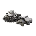 Gray Stone Blocks And Wood Materials For Construction And Design Projects