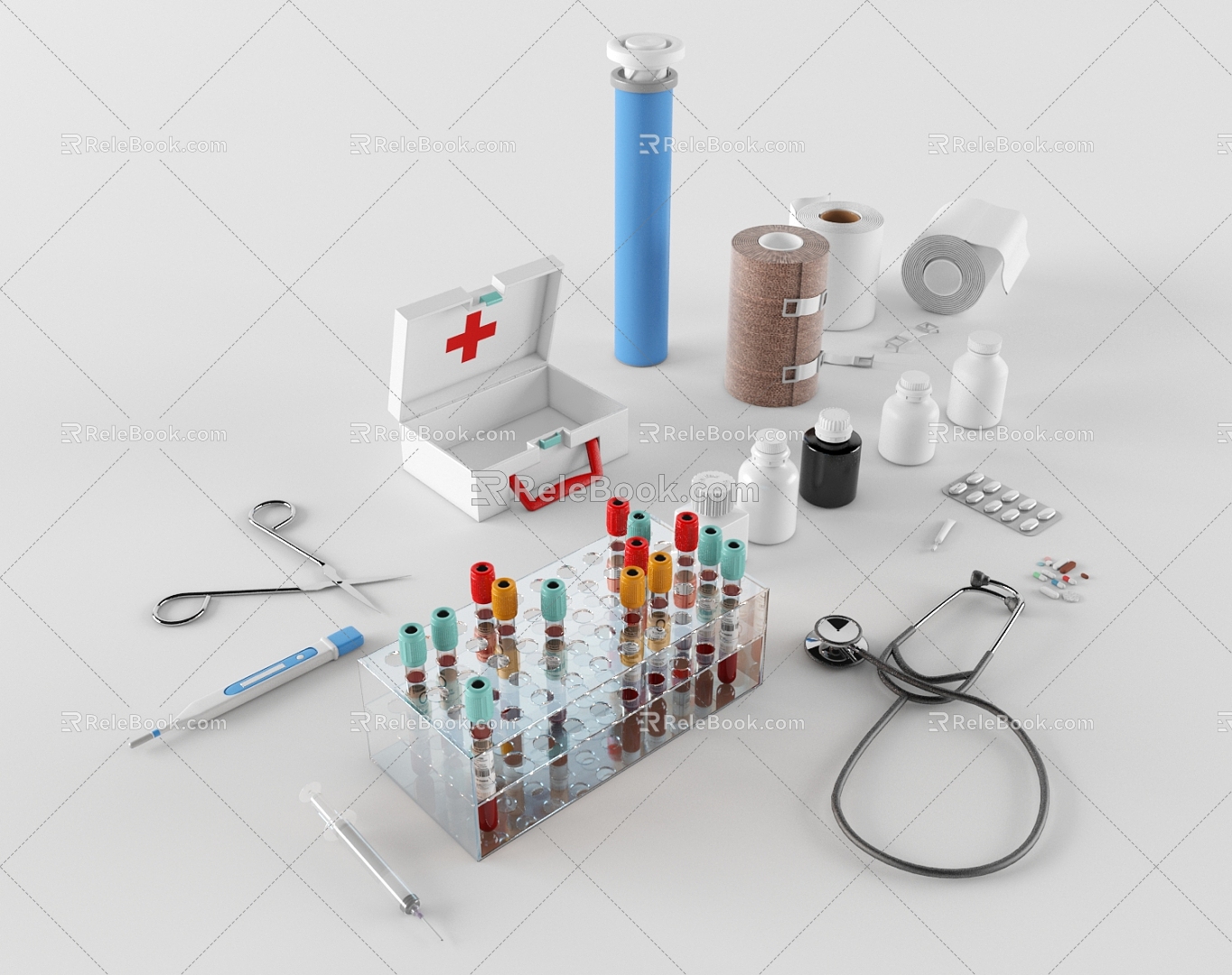 Modern Medical Devices Medical Tools 3d model