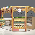 Colorful Pet Store In Mall With Cat Ear Design And Pet Supplies