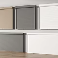 Modern Roller Shutter Security Doors In Beige Dark Gray And White Colors 3d model