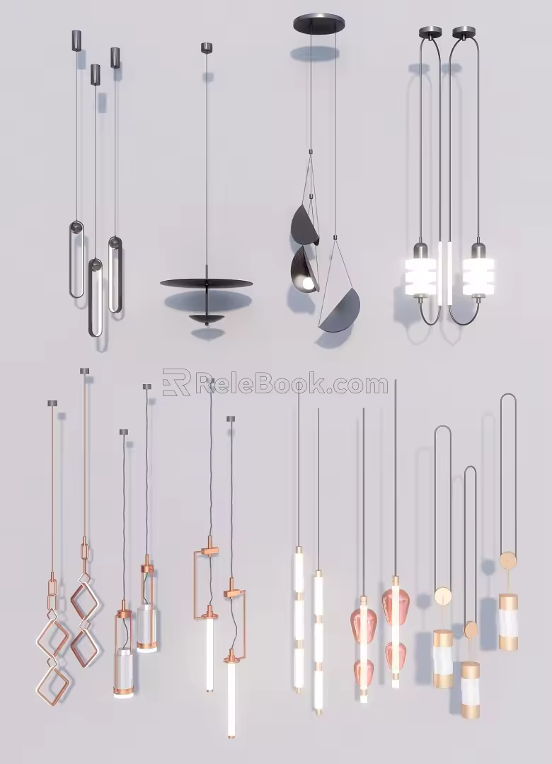 Modern chandelier 3d model