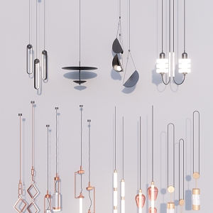 Modern chandelier 3d model