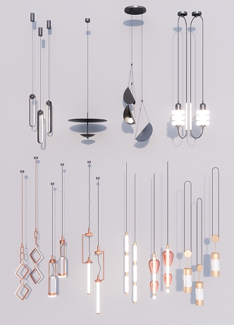 Modern chandelier 3d model