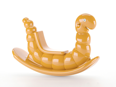 Modern Children's Chair Children's Caterpillar Rocking Chair model