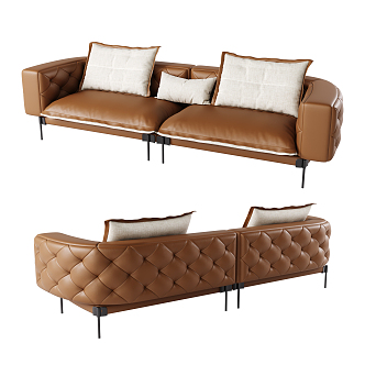 modern double sofa leisure double sofa 3d model