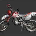White and Red Off-Road Motorcycle With Black Seat Red Graphics And Off-Road Tires
