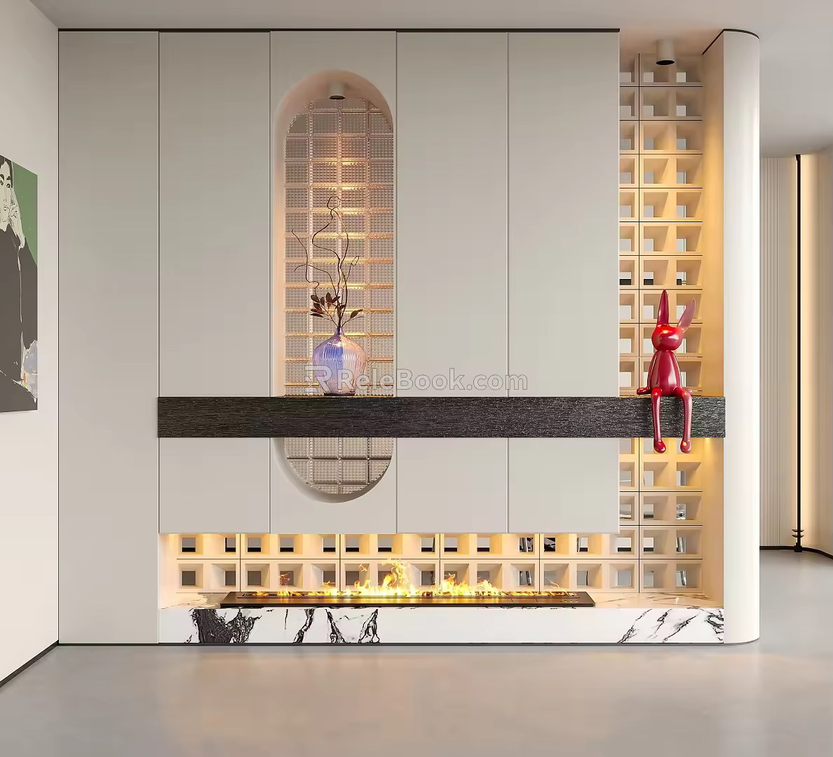 Modern Decorative Entrance Partition 3d model