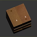 Stacked Wooden Blocks With Natural Wood Grain In 3D Geometric Structure