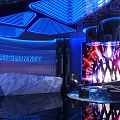 CATISHMAN KTV Modern Interior With Neon Lights Marble Reception And Dancing Figures Screen