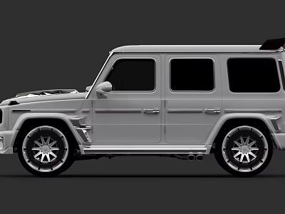 Silver Off road SUV With Large Alloy Wheels Roof Rack And Sporty Body Design 3d model