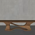 Wooden Tea Table With Unique Curved Legs And Modern Minimalist Design