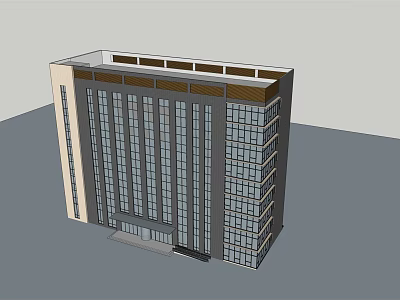 Modern High Rise Office Building With Glass Windows And Contemporary Facade Design 3d model