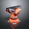 Turret Turntable Railgun Sci-fi Tower Defense Game Tower Defense Sci-fi Turret Game Turret Game Battery 3d model