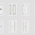 New Chinese Style Double Door 3d model