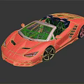 Red Convertible Sports Car With Sleek Exterior And Black Alloy Wheels