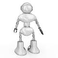 Intelligent Robot With White And Teal Body Modern Design 3d model