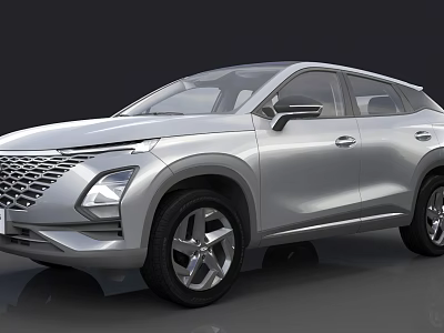 Silver Modern SUV With Sleek Body Lines Front Grille And Stylish Wheels 3d model