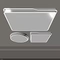Modern Round and Square Ceiling Lights with Sleek Designs for Home Interior 3d model