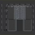 Grey Architectural Landscape With 3D Model Grid Like Strip Components Parts Board