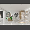 Fashion Clothing Store Interior With Window Displays And Hanging Apparel Racks
