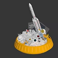Rocket Launch Scene 3d model