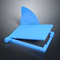 Blue 3D Measuring Tool With Scaled Sector Rotating Base And Flat Plate