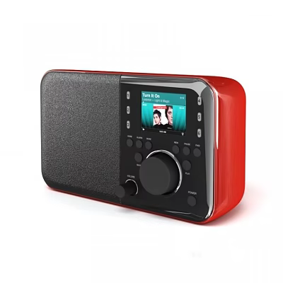 Red Portable Radio Speaker with Easy to Go Display and User Friendly Controls 3d model