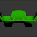 Green Two Seat Sled With Black Handles For Safe Winter Sliding Fun