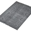 Traditional Pattern Square Rug With Fringe Edges And Intricate Design Details