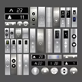 Modern elevator keys 3d model