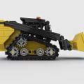 Lego toy building blocks crawler bulldozer dump truck excavator engineering vehicle 3d model