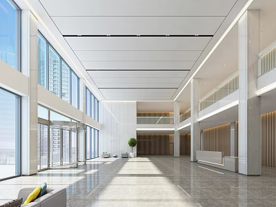 Office Hall Reception Front Hall 3d model