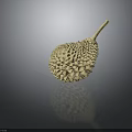 Fresh Durian Fruit With Spiky Yellow Skin And Long Stem