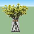 green plant ornaments 3d model