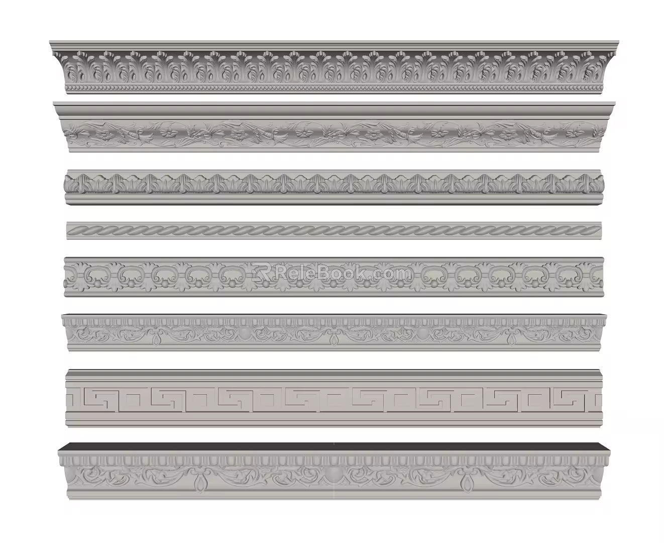 European plaster line 3d model
