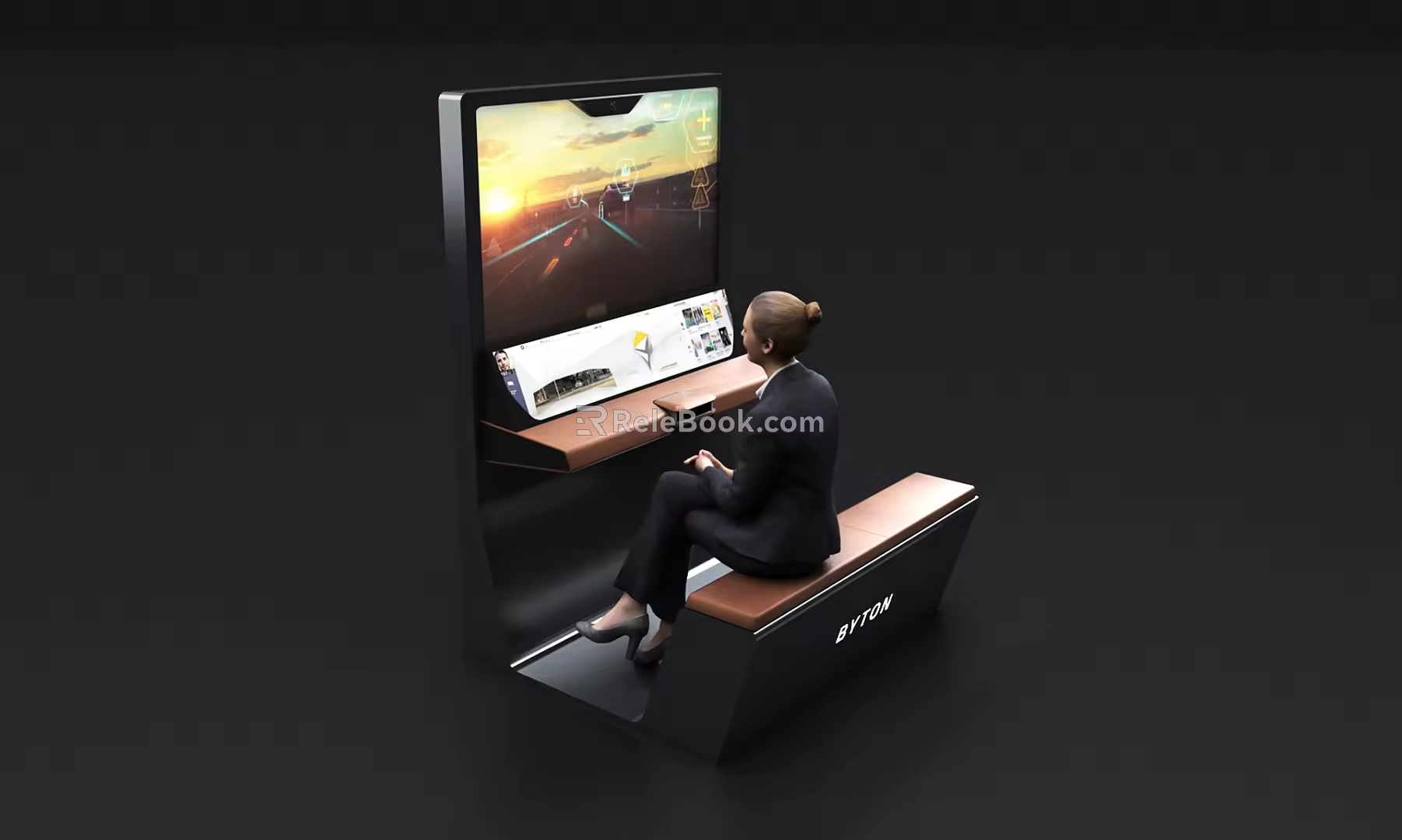 Virtual Driving SED Cockpit Simulation Station Automatic Cockpit AR Gesture Console Simulation Driving Multimedia Interactive Car Interactive Device Interaction 3d model