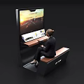 Virtual Driving SED Cockpit Simulation Station Automatic Cockpit AR Gesture Console Simulation Driving Multimedia Interactive Car Interactive Device Interaction 3d model