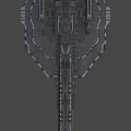 Futuristic Sci Fi Spaceship 3D Model With Detailed Structure And Complex Modules