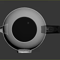 White Electric Kettle With Black Handle Lid And Temperature Gauge Cundo Brand